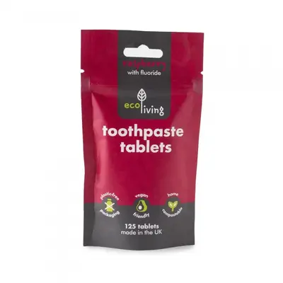 Toothpaste Tablets - REFILL - Raspberry | Type: Flouride | Size: 2 Month Supply