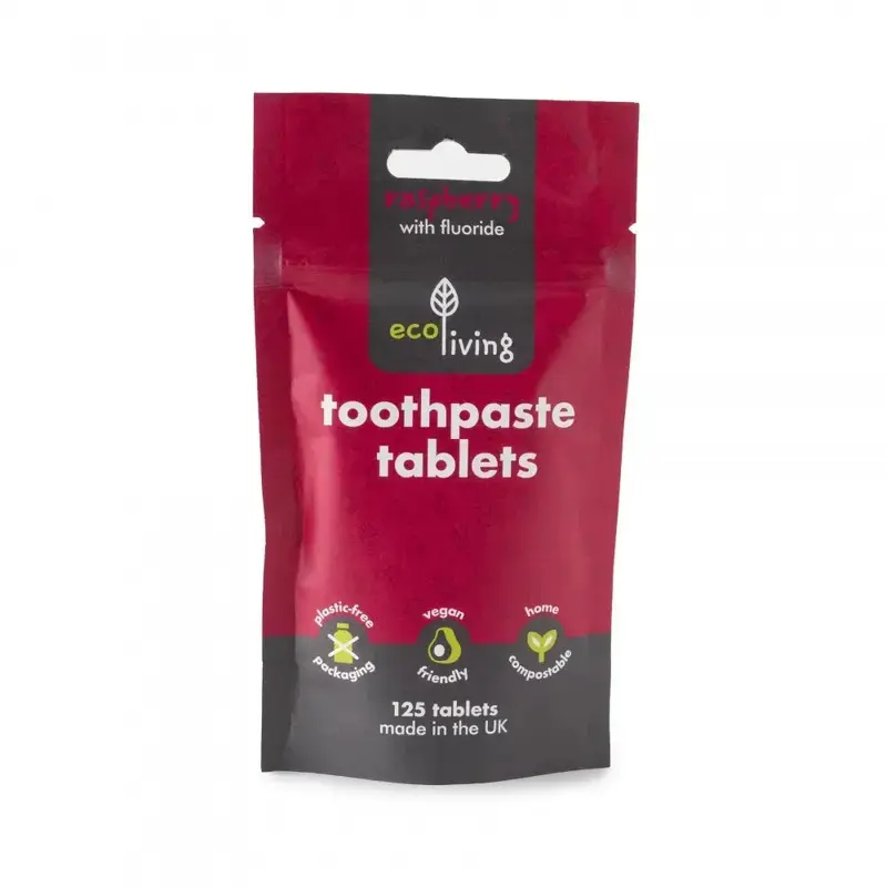 Toothpaste Tablets - REFILL - Raspberry | Type: Flouride | Size: 2 Month Supply