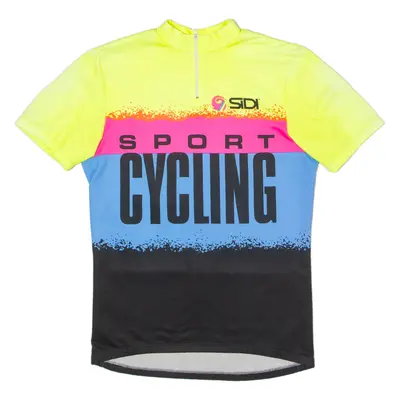 SDI Cycling Mens Jersey Yellow 90s 1/4 Zip M