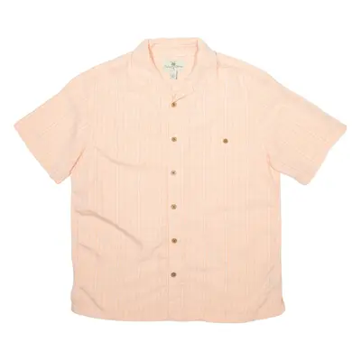 ISLAND SHORES Mens Shirt Pink Check L
