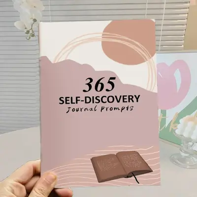 365 Self-discovery Journal, 1 Count 365 Day Journal Prompts for Self-exploration, Personal Self-improvement Journal, Office S...