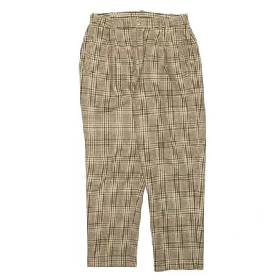 Check Green Regular Mom Trousers Womens W26 L24