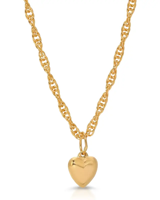 Charmed Heart Necklace | Metal Color: Gold
