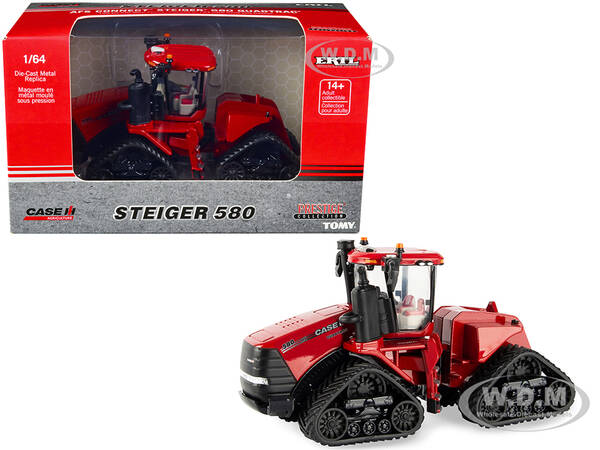 Case AFS Connect Steiger 580 Quadtrac Tractor with Tracks Red Case IH Agriculture Prestige Collection 1/64 Diecast Model by E...