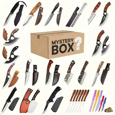 Mystery Surprise Gift Box (2 PAC) Multi-function Professional Stainless Steel Chef Knife Utility Knife Boning Knife Outdoor S...
