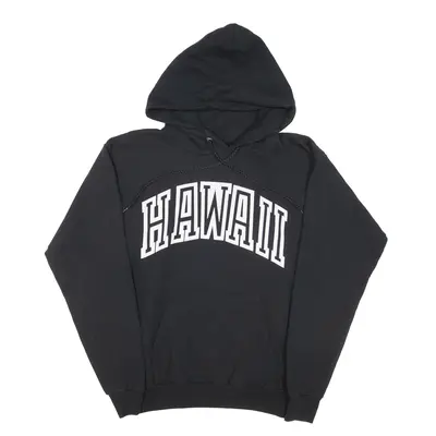 HANES Comfort Blend Eco Hawaii USA Hoodie Black Pullover Mens S