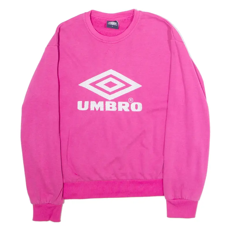 UMBRO Mens Sweatshirt Pink Crew Neck L