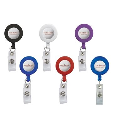 100 Promotional Retractable Badge Reel with Belt Clip - 30 Inch ...