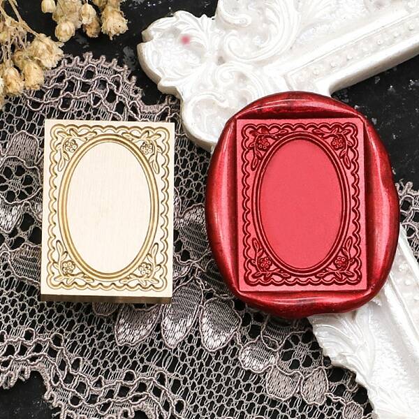Rectangle Flower Frame Brass Stamp Heads