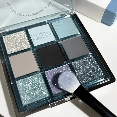 9 Color Eyeshadow Palette, Matte And Glitter Eye Shadows Palette, Long Lasting Shimmering Eye Shadow Makeup Products For All ...