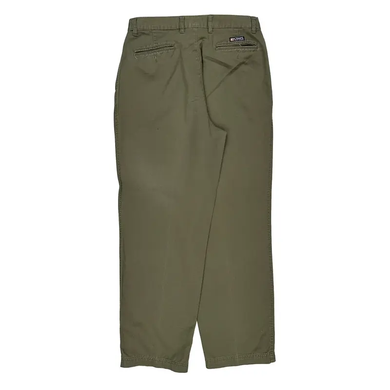 Chaps Ralph Lauren Trousers - 32W 31L Green Cotton