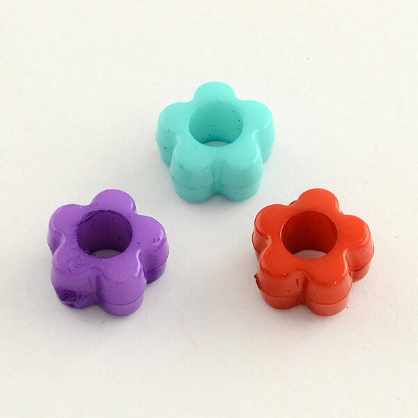 Opaque Acrylic European Beads