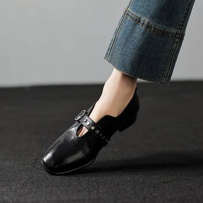 CHIKO Baker Round Toe Block Heels Mary Jane Shoes