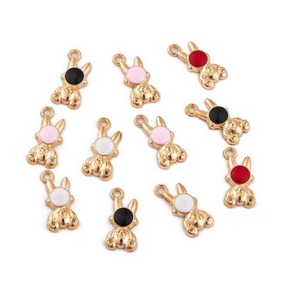 Light Gold Plated Alloy Enamel Pendants