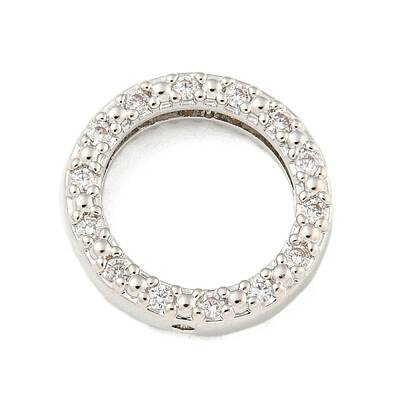 Brass Micro Pave Clear Cubic Zirconia Beads Frame