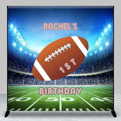 Football Large Court Custom 1st Birthday Backdrop - Aperturee