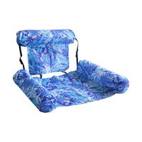 Portable Inflatable Water Float with Headrest, Inflatable Pool Floats Floating Row with Backrest, Inflatable Pool Raft Bed fo...