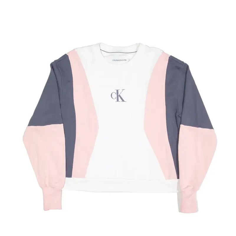 CALVIN KLEIN Sweatshirt White Womens S