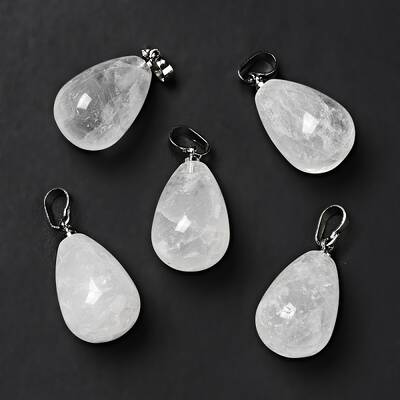 Natural Quartz Crystal Pendants