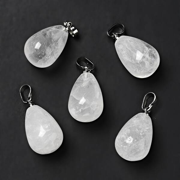 Natural Quartz Crystal Pendants
