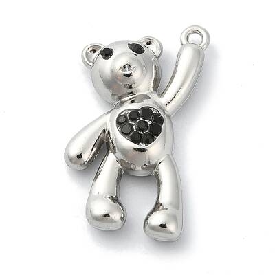 Rack Plating Alloy with Rhinestone Pendants