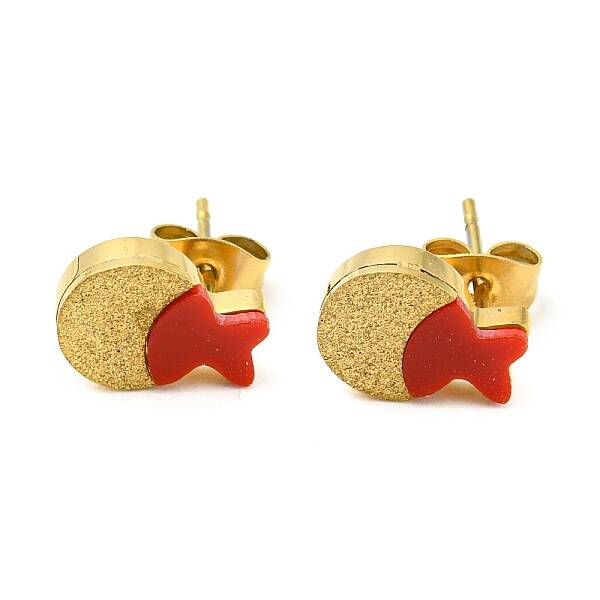 Acrylic Fish Stud Earrings