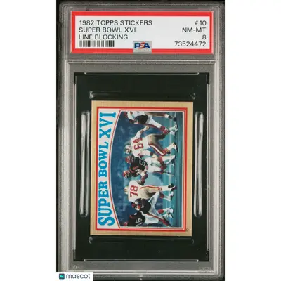 Super Bowl Xvi PSA 1982 Topps Stickers Football #10 8 73524472