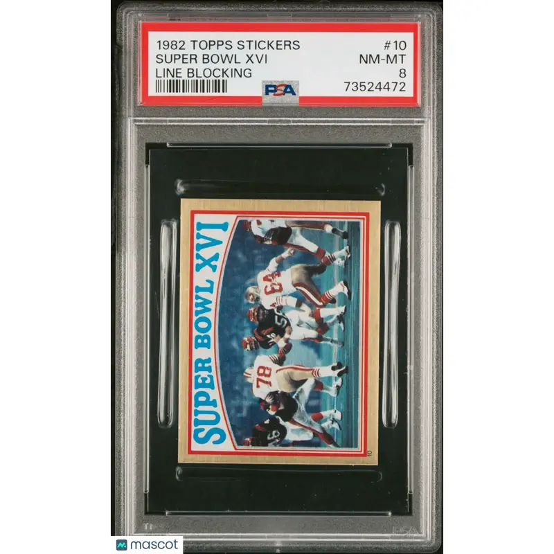 Super Bowl Xvi PSA 1982 Topps Stickers Football #10 8 73524472