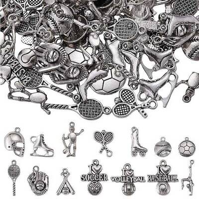 112Pcs 14 Style Tibetan Style Alloy Pendants