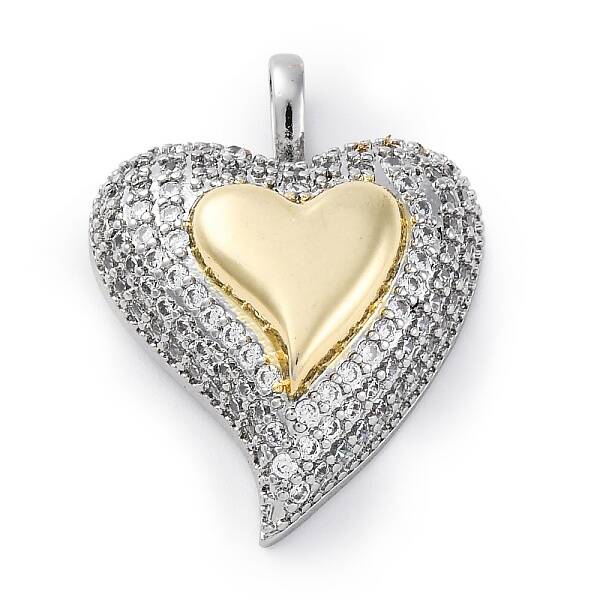 Brass Micro Pave Cubic Zirconia Pendants