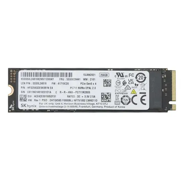 5SS0V26441 Lenovo 256GB Triple-Level Cell PCI Express 3.0 x4 NVMe M.2 2280 Solid State Drive