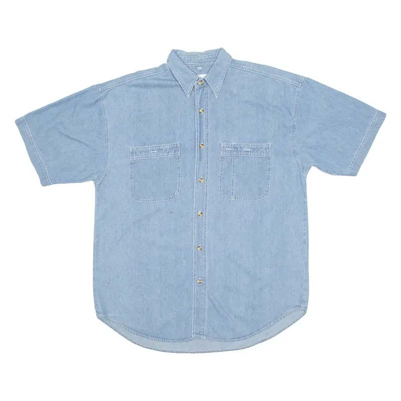 NEW FAST Mens Denim Shirt Blue L