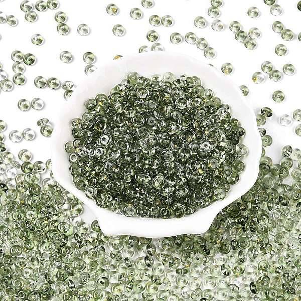 Spray Painted Transparent Glass Seed Beads