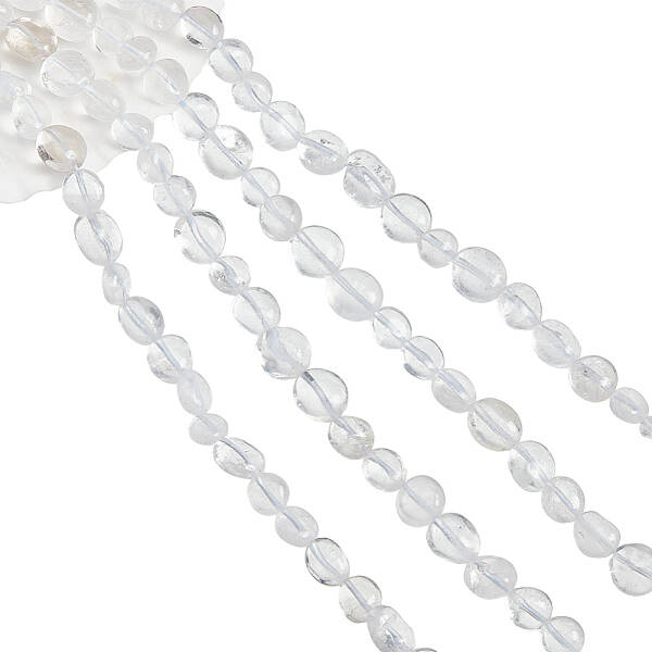 2 Strands Natural Quartz Crystal Beads Strands