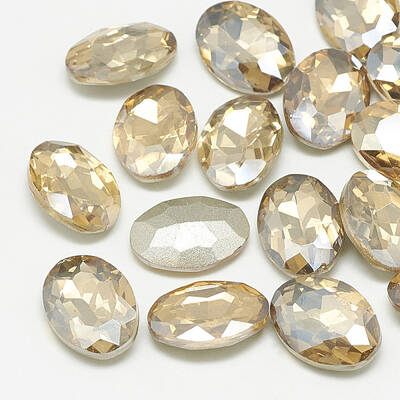 Pointed Back Glass Rhinestone Cabochons