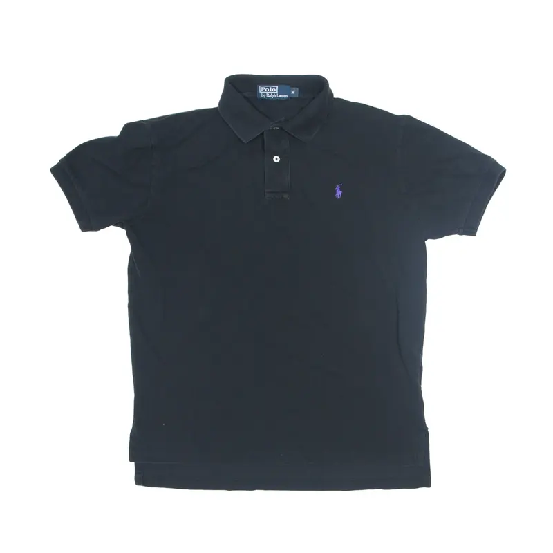 POLO RALPH LAUREN Polo Shirt Black Short Sleeve Mens M