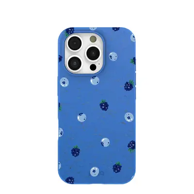 Electric Blue Black and Blue iPhone 16 Pro Case