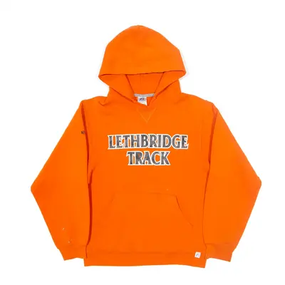 RUSSELL ATHLETIC Lethbridge Track Hoodie Orange Pullover Womens S