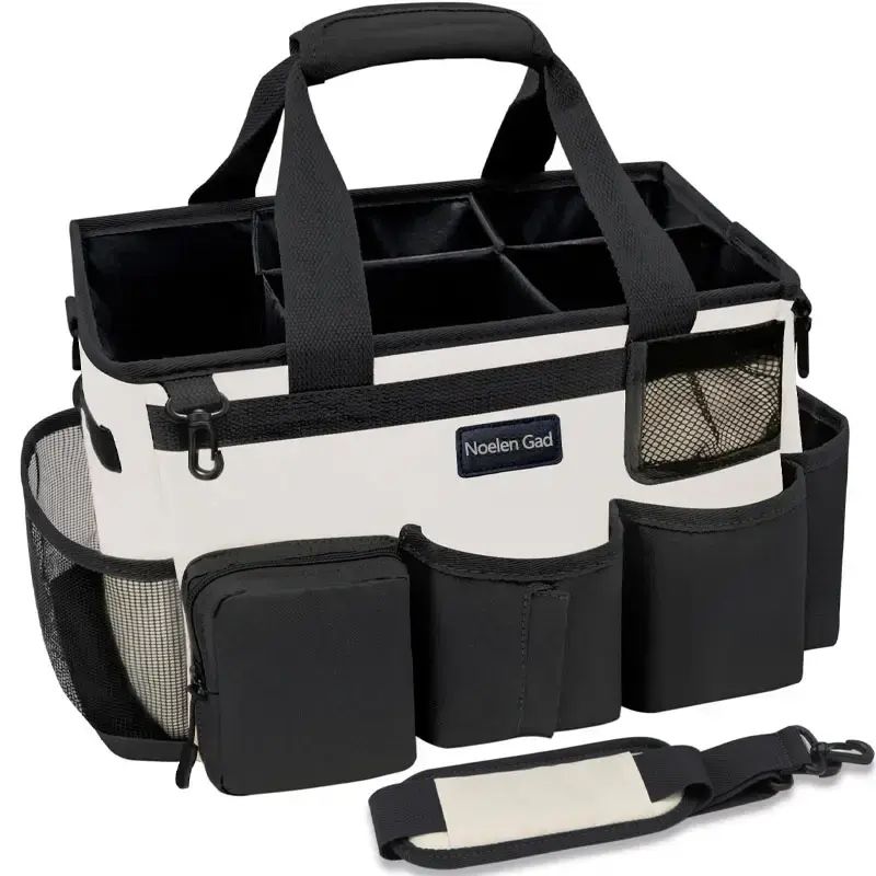 Portable large capacity wearable cleaning bag cleaning supplies handbag adjustable cleaning storage bag Organiser Aluminium M...