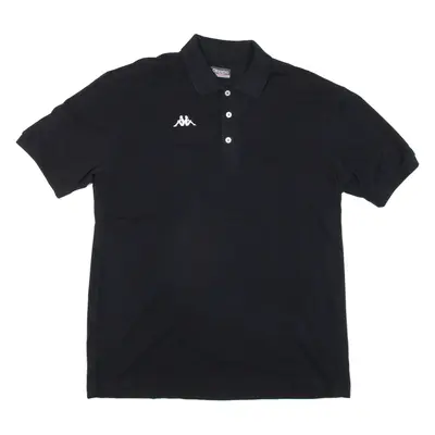 KAPPA Mens Polo Shirt Black 2XL