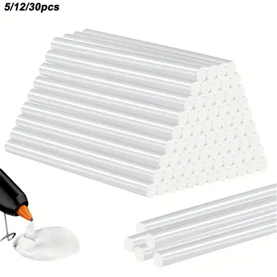 Multifunctional Mini Hot Glue Stick, Multipurpose Transparent High Viscosity Hot Glue Stick Compatible with Most Hot Melting ...