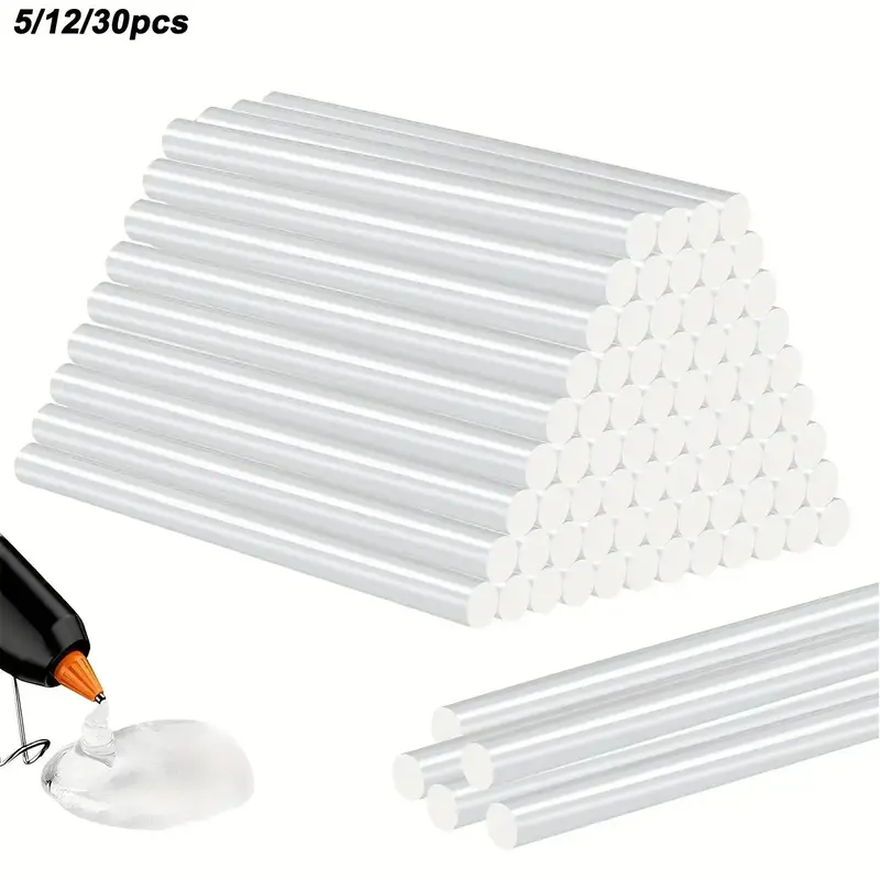 Multifunctional Mini Hot Glue Stick, Multipurpose Transparent High Viscosity Hot Glue Stick Compatible with Most Hot Melting ...