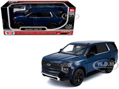 2025 Chevrolet Tahoe PPV Dark Blue Custom Builder's Kit - Law Enforcement and Public Service Series 1/24 Diecast Model Car ...
