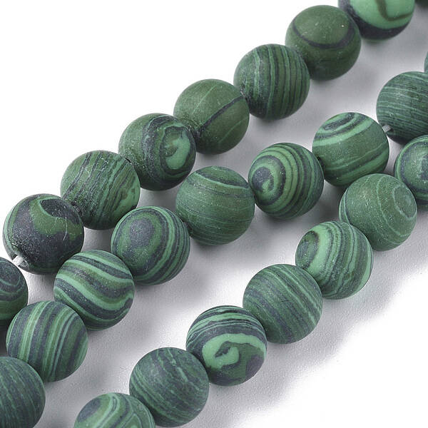 Synthetic Malachite Beads Strands