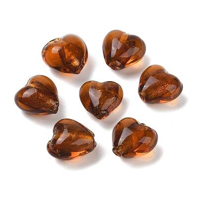 Handmade Silver Foil Glass Beads