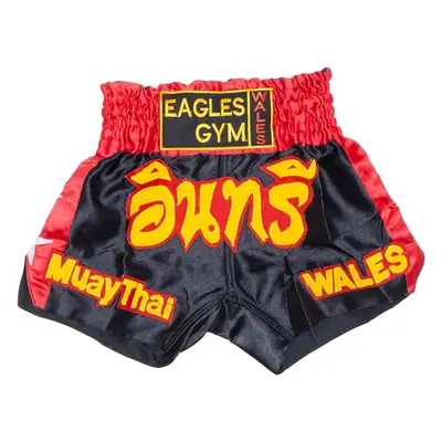EAGLES GYM WALES Thai Boxing Mens Sports Shorts Red Relaxed S W20