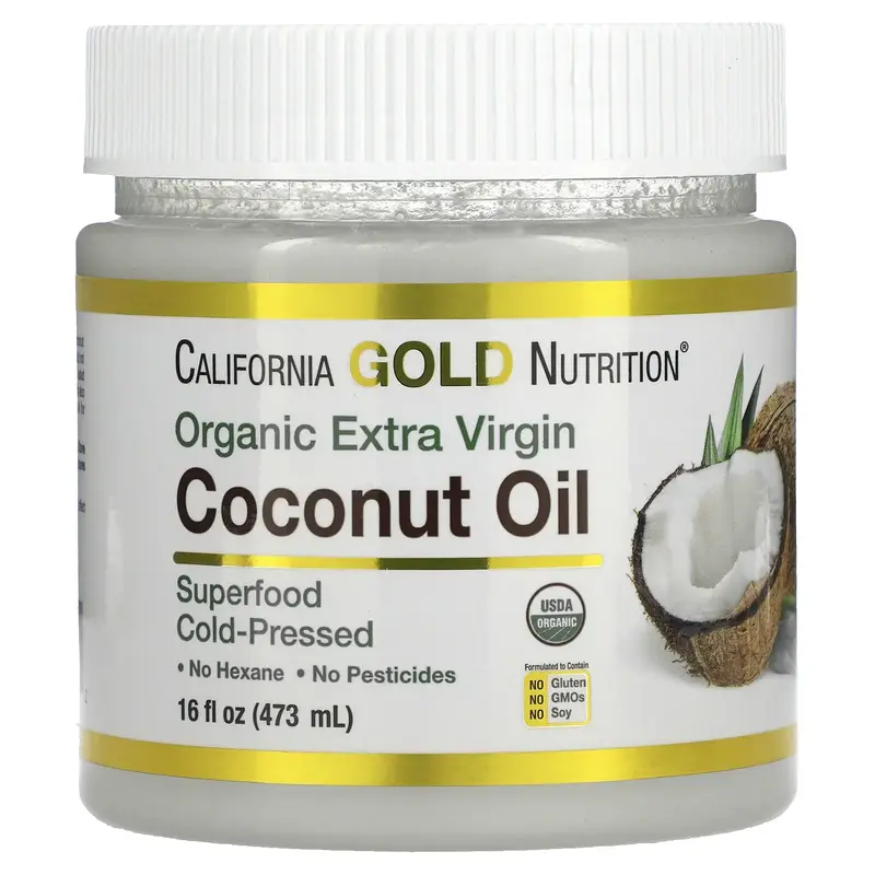 California Gold Nutrition Superfoods, Cold Pressed Organic Virgin Coconut Oil, 16 fl oz (473 ml)