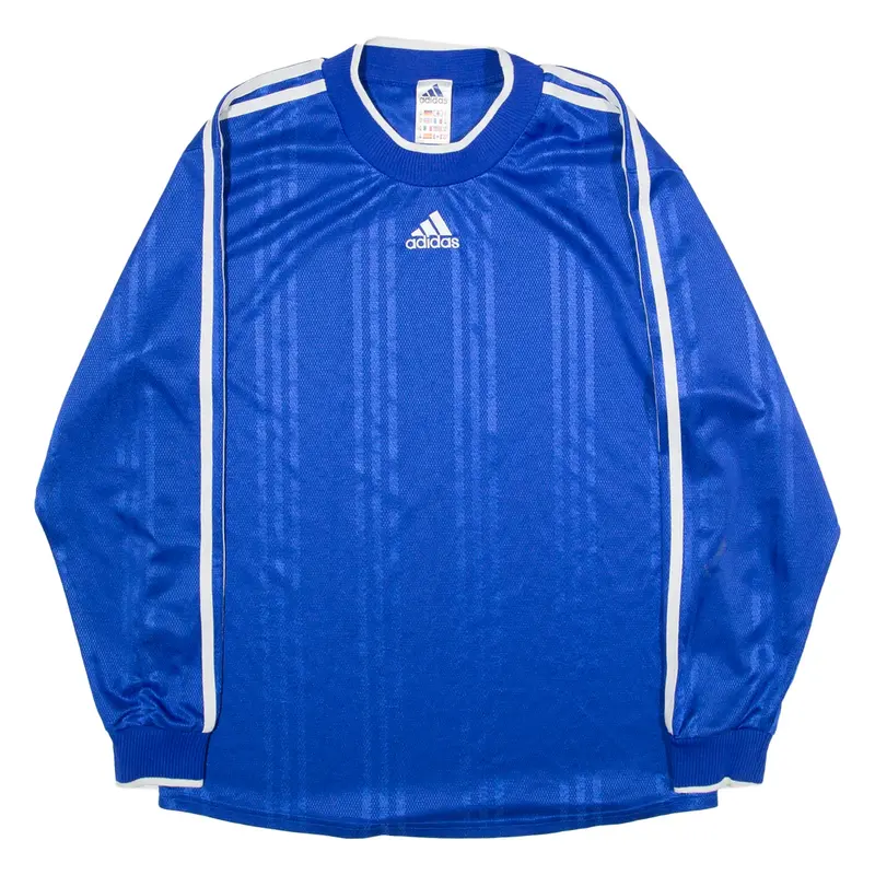 ADIDAS Mens T-Shirt Blue Long Sleeve Crew Neck M