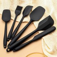 Silicone Baking Spatula Set, 6 Counts/set Non-stick Heat Resistant Baking Tool Set, Nonstick Baking Tool, Kitchen Baking Uten...