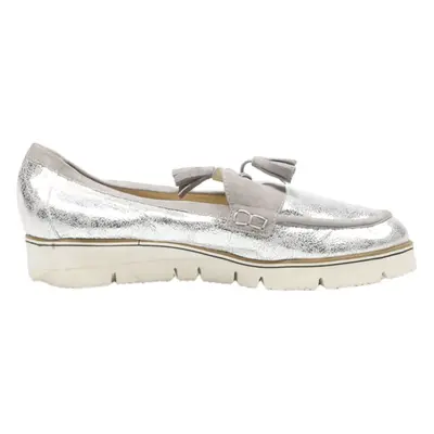 SCOLARD Loafer Shoes Silver Synthetic Womens UK 6.5